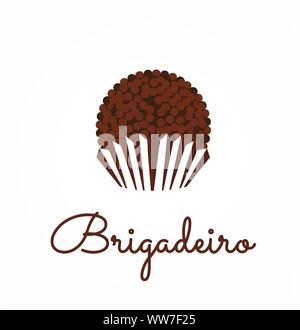 Icône Brigadeiro vecteur. Bonbon sucré design brésilien brigadier illustration. Illustration de Vecteur
