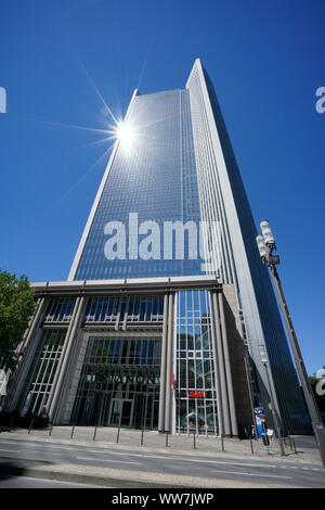 Allemagne, Hesse, Frankfurt am Main, Trianon gratte-ciel, siège de Deka Bank Banque D'Images