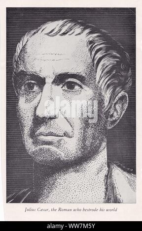 La plaque d'impression / livre de 'Jules César'. Dictateur romain, homme politique, militaire, général et historien. Dictateur romain, l'Empire romain. 100 avant J.-C. - 44 AV. Banque D'Images
