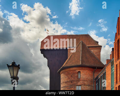 La grue (Żuraw) à Gdańsk, Pologne Banque D'Images