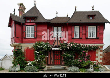 Villas à Trouville sur Mer, Calvados, Basse-Normandie, Manche, France Banque D'Images