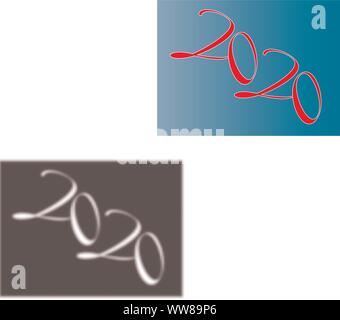 2020 pour la décoration design. Vector illustration de Noël 2020. Calendrier 2020, l'invitation. Bonne année la conception de cartes. Un dépliant, une bannière. Concept du Festival Illustration de Vecteur