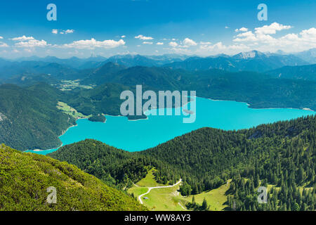 Vue de l'Italia à Walchensee, Upper Bavaria, Bavaria, Germany Banque D'Images