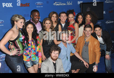 LOS ANGELES, CA. 03 mars 2011 : Top 13 finalistes à l'American Idol Finalistes Party au Grove de Los Angeles. © 2011 Paul Smith / Featureflash Banque D'Images