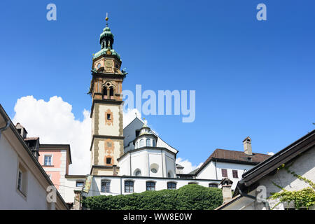 Hall in Tirol, église Herz-Jesu-Basilique (Basilique du Sacré-Cœur), de la région, Gauderfest, Tyrol, Autriche Banque D'Images