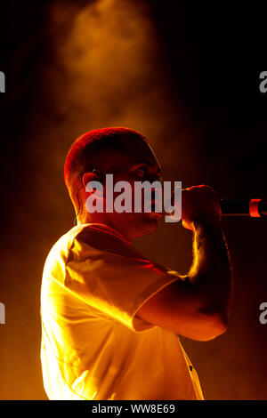 Bologne, Italie. 13 Septembre, 2019. Chanteur et auteur-compositeur italien Mahmood il se produit le 13 septembre 2019 à Bologne, en Italie. Credit : Massimiliano Donati/Alamy Live News Banque D'Images