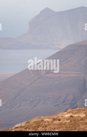 Vue aérienne du volcan de l'île de Lanzarote Banque D'Images