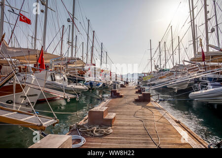 Les navires dans le port, Bodrum, Turquie, Banque D'Images