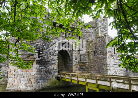 Le Pays de Galles, l'Anglesey, Beaumaris, Château de Beaumaris, la porte d'entrée Banque D'Images
