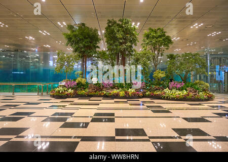 Singapour - CIRCA AVRIL 2019 : interior shot de l'aéroport Singapour Changi. Banque D'Images