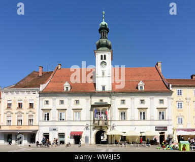 Maribor (Marburg an der Drau), de l'Hôtel de Ville, la peste Monument à Stajerska (Styrie), Slovénie Banque D'Images