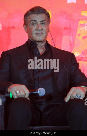 Sylvester Stallone pose pour des photos lors de Rambo : Last Blood film conférence de presse à l'hôtel quatre saison le 12 septembre 2019 à Mexico, Mexique (Photo par Francisco Morales/DAMMPHOTO) Banque D'Images