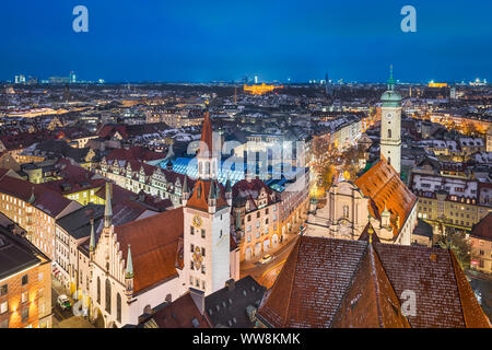 Panorama de l'antenne du centre-ville de Munich, Allemagne Banque D'Images