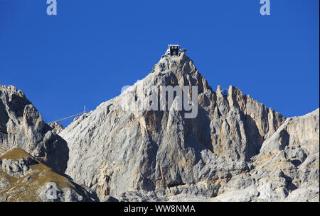 Summit Station Hunerkogel et massif du Dachstein glacier de Dachstein, téléphérique, Salzkammergut, Styrie, Haute-Autriche, Autriche Banque D'Images