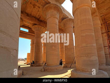 Ramesseum, Temple de la mort de Ramsès II à Thebes-West, Luxor, Egypte, Egypte supérieure Banque D'Images