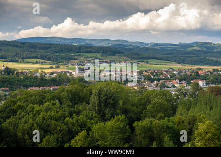 MELK, Autriche- le 16 août 2019 - Vue des jardins de l'Abbaye de Melk Basse-autriche Banque D'Images