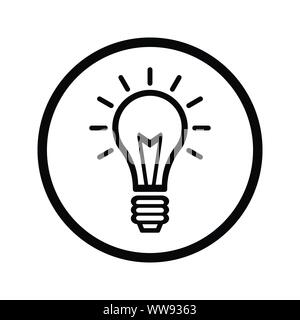 Lampe, idée, pensée, l'innovation, la lumière, la génération idée intelligente Illustration de Vecteur