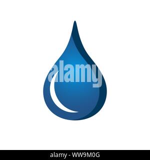 Aqua drop de gouttes d'eau minérale naturelle Eco Logo vector design template Illustration de Vecteur