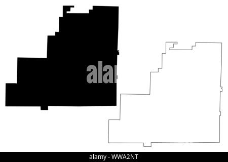 Le comté de Clay, Alabama (comtés de l'Alabama, États-Unis d'Amérique,USA, États-Unis, US) map vector illustration, scribble sketch carte d'argile Illustration de Vecteur