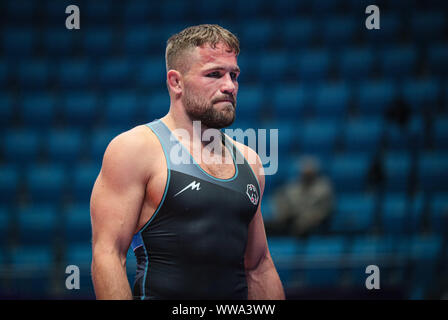 Nur sultan, le Kazakhstan. 14Th Sep 2019. Wrestling/grec-romain : Championnat du monde, - 82 kg, les hommes, de qualification. Pascal Eisele à partir de l'Allemagne. Credit : Kadir Caliskan/dpa/Alamy Live News Banque D'Images