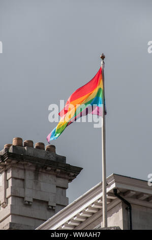 Autour de Manchester - drapeau arc-en-ciel Banque D'Images