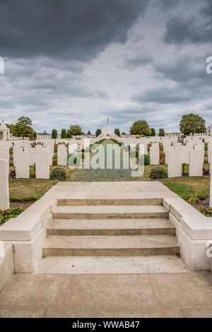 Cimetière de Tyne Cot & Memorial, le plus grand cimetière militaire à Zonnebeke, près de la ville d'Ypres en Flandre Occidentale sur le saillant de la Belgique Banque D'Images