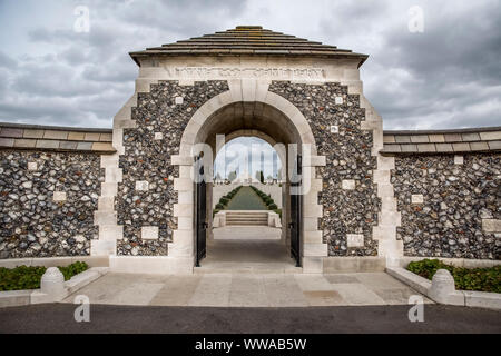 Cimetière de Tyne Cot & Memorial, le plus grand cimetière militaire à Zonnebeke, près de la ville d'Ypres en Flandre Occidentale sur le saillant de la Belgique Banque D'Images