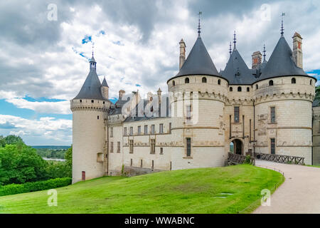 Château de Chaumont-sur-Loire, magnifique patrimoine français, panorama Banque D'Images