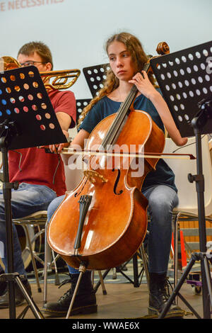 Lugano, Suisse - 13 mai 2019 : concert donné par des jeunes à Montagnola sur Suisse Banque D'Images