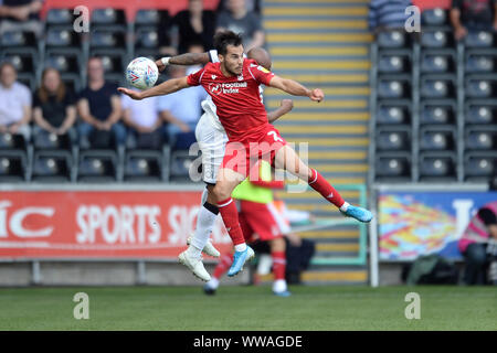 Swansea, Pays de Galles, Royaume-Uni. 14Th Sep 2019. Au cours de la Sky Bet Championship match entre la ville de Swansea et Nottingham Forest au Liberty Stadium de Swansea, le samedi 14 septembre 2019. (Crédit : Jeff Thomas | MI News) usage éditorial uniquement, licence requise pour un usage commercial. Photographie peut uniquement être utilisé pour les journaux et/ou magazines des fins éditoriales Crédit : MI News & Sport /Alamy Live News Banque D'Images