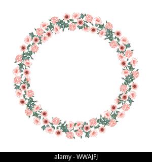 Belle arche de roses et de tulipes rouges. Arrangement de fleurs Illustration de Vecteur