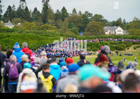 Auchterarder, Ecosse, Royaume-Uni. 14Th Sep 2019. Samedi matin Foresomes correspond à 2019 Solheim Cup sur le cours du Centenaire à Gleneagles. Sur la photo ; Crédit : Iain Masterton/Alamy Live News Banque D'Images