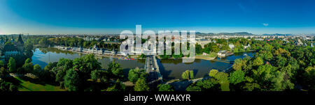 Panorama de l'antenne, Varosliget Place des Héros à Budapest Hongrie Banque D'Images