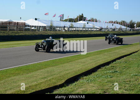 Goodwood Revival 13 Septembre 2019 - Trophée de la Brooklands Bentley d'avant-guerre - voitures de sport a 1929 Bentley 4½ litre conduit par Graham Goodwin Banque D'Images