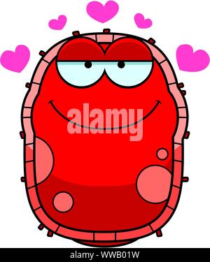 Illustration d'une caricature d'un globule rouge à la recherche de l'amour. Illustration de Vecteur
