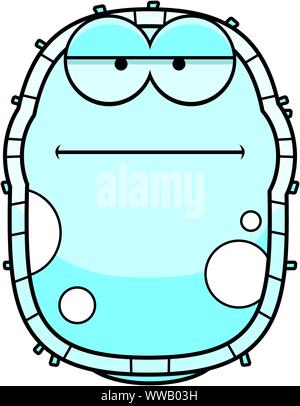 Un cartoon illustration d'un globule blanc à s'ennuyer. Illustration de Vecteur