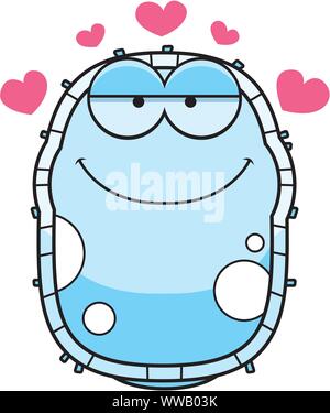 Un cartoon illustration d'un globule blanc dans l'amour. Illustration de Vecteur