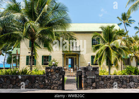 Hawai'i, la Grande Île, Kailua-Kona Hulihee Palace Banque D'Images