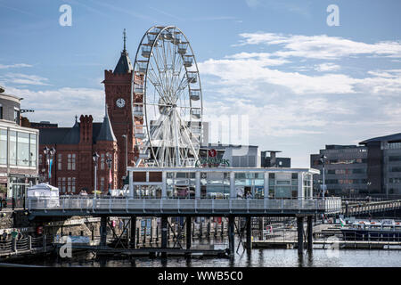 Cardiff, Wales - Août 26, 2019 : La Baie de Cardiff, Royaume-Uni, Europe Banque D'Images