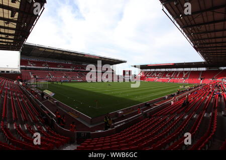 Stoke-On-Trent, Staffordshire, Royaume-Uni. 14 Septembre, 2019. Stoke City's Bet365 Stadium. Banque D'Images