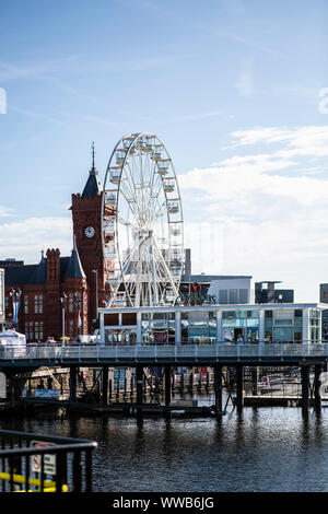 Cardiff, Wales - Août 26, 2019 : La Baie de Cardiff, Royaume-Uni, Europe Banque D'Images