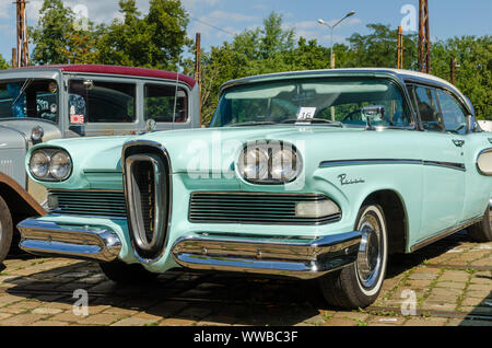 WROCLAW, Pologne - 11 août 2019 : USA cars show - Edsel Pacer 1958 Banque D'Images