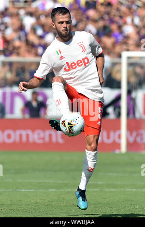 Florence, Italie. 15 Sep, 2019. Serie A Football Fiorentina v Jeventus. Florence (Italie) le 14 septembre 2019 Code Photo Credit : Pjanic agence photo indépendante/Alamy Live News Banque D'Images