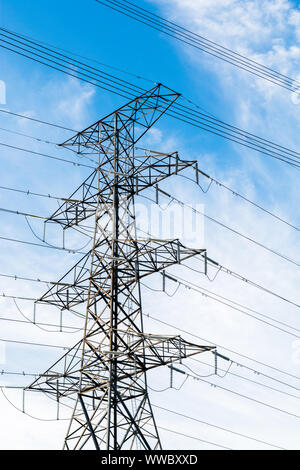 Champ hydro montrant les stations de pôle hydro Banque D'Images