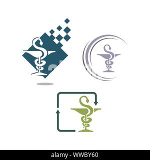 Médical santé hôpital ambulance logo Pharmacie icône symbole vecteur illustration modèle Illustration de Vecteur