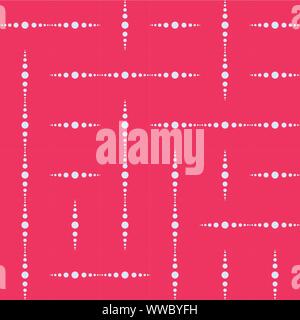 Truchet géométrique motif de fond avec différentes tailles de cercles blancs. Illustration de Vecteur