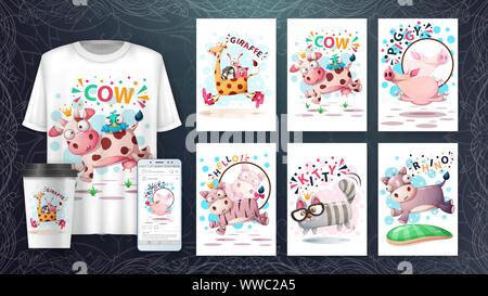 Jeu de saut - animaux animaux pour votre idée. Illustration de Vecteur