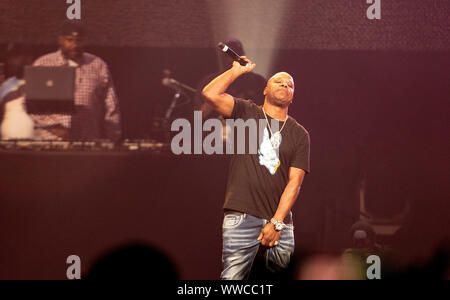 San Jose, États-Unis. 15 Sep, 2019. Trop courte effectue pendant les 'rois de l'Ouest' tour, SAP 25e anniversaire de semaine du Festival, au centre SAP le 14 septembre 2019, à San Jose, Californie. Credit : MediaPunch Inc/Alamy Live News Banque D'Images