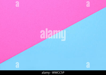 Fond rose et bleu avec diagonal, idée créative Banque D'Images