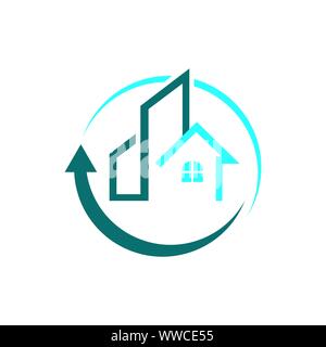 Appartement Maison Immobilier Home Immo design logo vector concept et idée Illustration de Vecteur